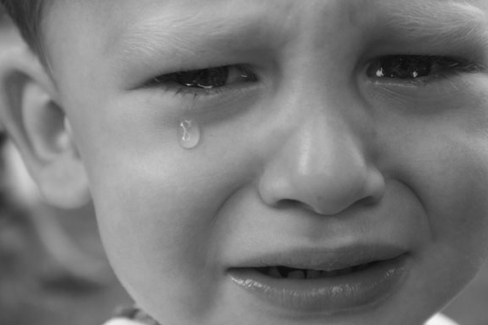 little boy crying