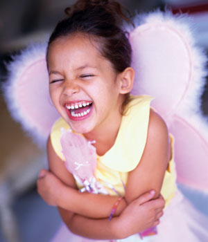little girl laughing