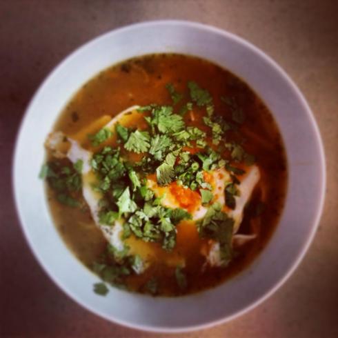 spicy chicken noodle broth